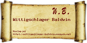 Wittigschlager Baldvin névjegykártya